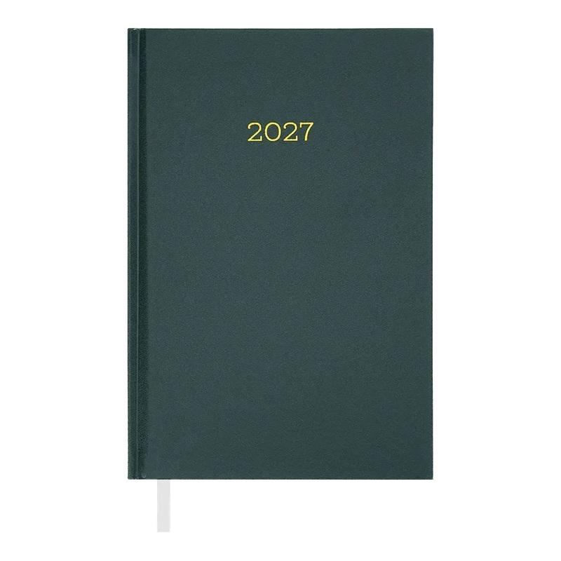 Щоденник датований 2027 Buromax Simple, A5, бумвініл, 320 сторінок, зелений (BM.21166-04)